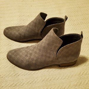 Dr. Scholl's Dark Shadow Grey Perforated Ankle Boots